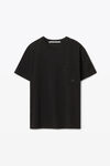alexander wang 高捻针织口袋 t 恤  black