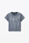 Alexander Wang washed asphalt t-shirt effet rétréci en jersey de coton avec logo