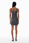 Alexander Wang army drab grey waffle-knit cami dress