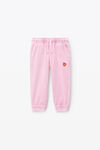 alexander wang 丝绒发泡彩胶徽标运动裤 washed candy pink