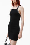 alexander wang 提花徽标装饰弹力针织连衣裙 black