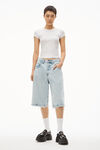 alexander wang 罗纹棉短袖 t 恤 white