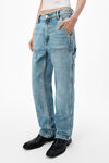 alexander wang デニム ez スラウチーカーペンタージーンズ classic light indigo