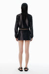 Alexander Wang black black shrunken zip-up jacket