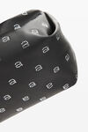alexander wang 缎面烫钻 scrunchie 迷你手袋 smoked pearl