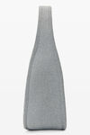 alexander wang ryan large bag in reflective rib knit silver
