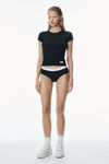 Alexander Wang navy 低圆领罗纹棉质 t 恤