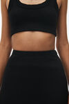Alexander Wang black embossed logo maxi skirt
