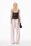 Alexander Wang black ruched cami top in crystal hotfix