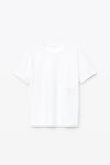 alexander wang 发泡徽标装饰棉质平纹针织 t 恤 white