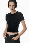 Alexander Wang black 徽标装饰提花短袖婴儿 t 恤