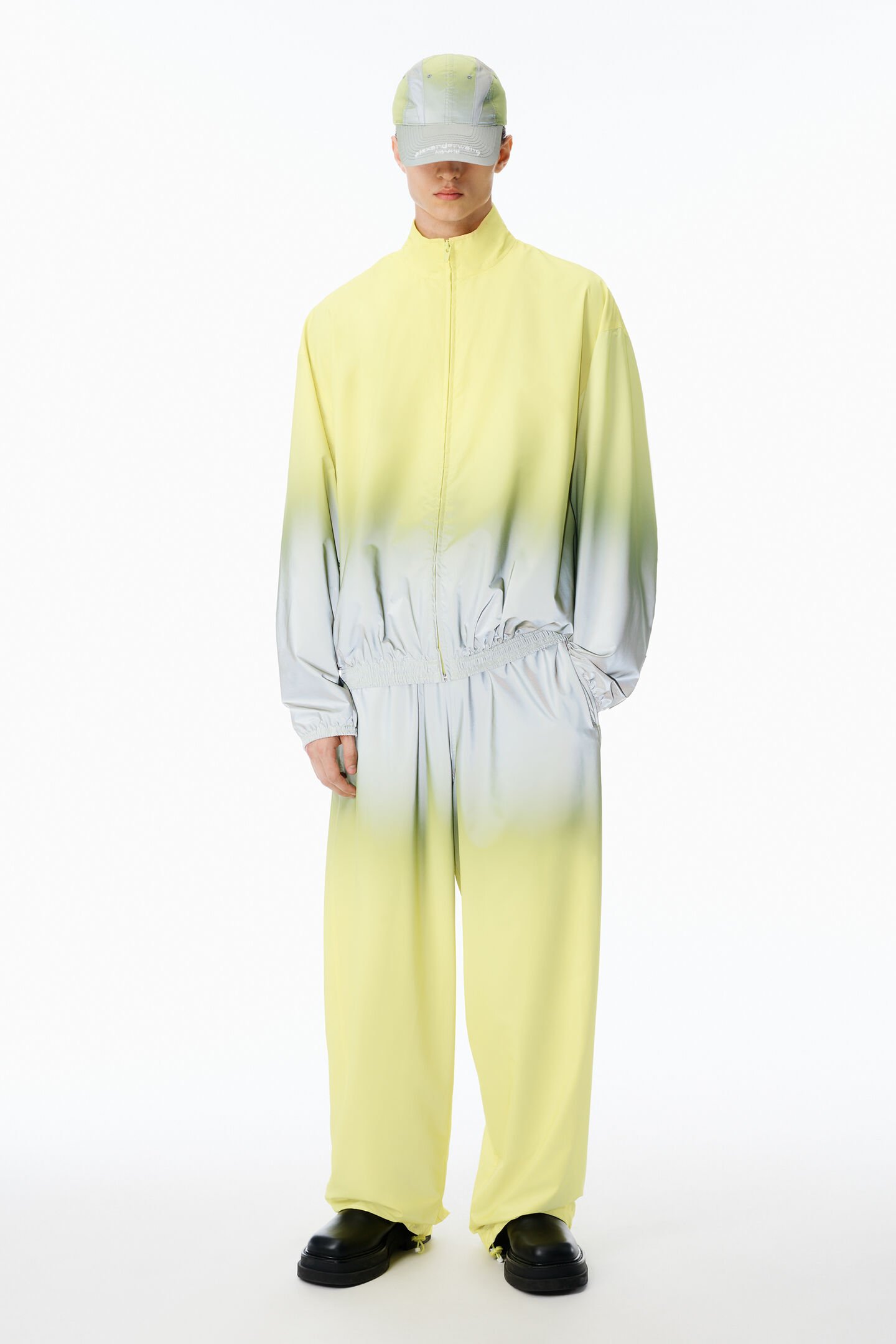 Alexander Wang Reflective Track Jacket In Yellow