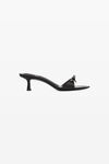 alexander wang dahlia 50 蝴蝶结缎面凉鞋 black
