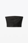 alexander wang bodycon tube top in leather black