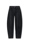 Oversize-Jeans aus Denim mit niedrigem Bund