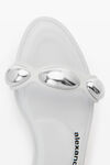 alexander wang dome goatskin leather sandal  optic white