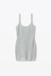 alexander wang 金银纱吊带背心连衣裙 silver