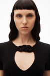 alexander wang 弹性针织迷你连衣裙 black