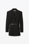 alexander wang 羊毛精裁西装连衣裙 black