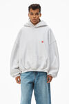 alexander wang 苹果发泡图案毛圈布连帽运动衫 light heather grey