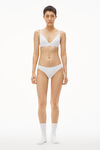 Alexander Wang white classic thong in ribbed jersey
