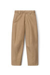 alexander wang pantaloni sartoriali elasticizzati in twill khaki