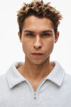 alexander wang ny puff graphic sweatshirt in terry light heather grey
