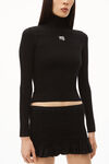 alexander wang ストレッチニット タートルネックトップス black