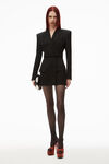 alexander wang 羊毛精裁腰西装连衣裙 black