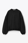 Alexander Wang black logo embroidered oversized sweatshirt in cotton