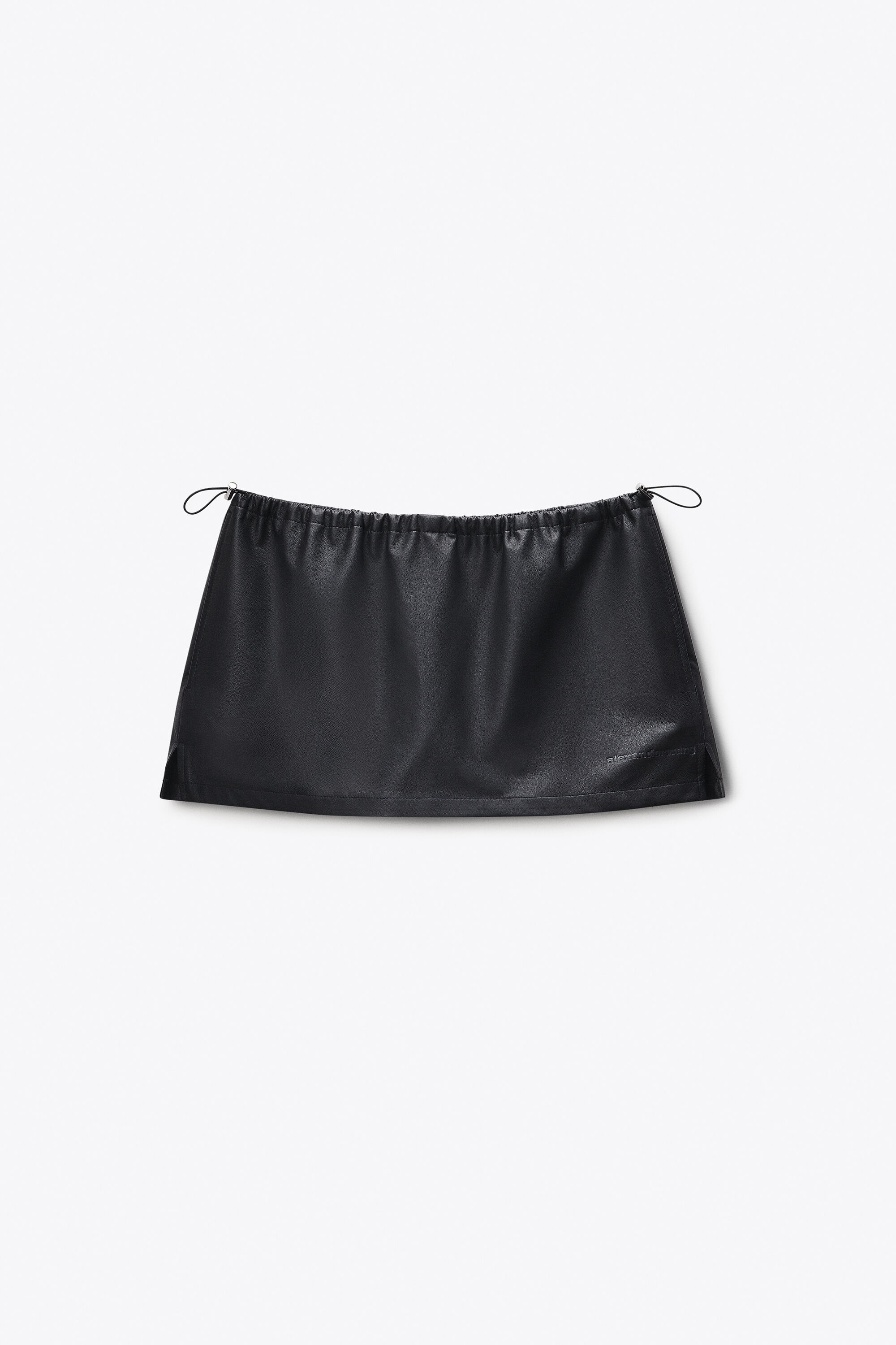 Mini Skirt with Bungee Drawcord in BLACK | alexanderwang®