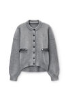 Alexander Wang heather grey grey wool-cotton draped back cardigan