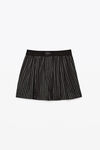 alexander wang 水晶条纹真丝平角短裤 black