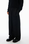 Alexander Wang black mid-rise boxer panel pant relaxed