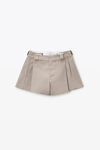Alexander Wang khaki box-pleated workwear-inspired short