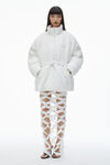 Alexander Wang white 圆顶徽标贴饰填充外套