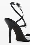 alexander wang dome 105 water snake strappy slide sandal black