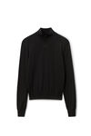 alexander wang 美利奴羊毛长袖高领衫 black