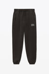 alexander wang sweatpant in acid wash dense fleece acid black