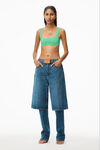 alexander wang bikini top in textured jacquard jersey mint julep