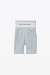 alexander wang ロゴ エラスティック バイクショーツ grey