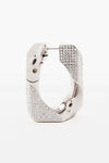 alexander wang crystal chain link earrings  pv silver