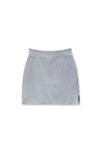 Alexander Wang washed grey grauer chenille-minirock aus baumwollmischgewebe