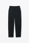 Alexander Wang black slit back low waisted tailored trouser in wool blend
