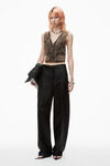 Alexander Wang black hochtaillierte ballonhose aus chintz-leinen
