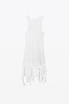 Alexander Wang white white cotton deconstructed minidress