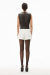 alexander wang safari short in cotton tailoring snow white