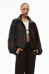 alexander wang puff logo sweatpant in structured terry   black