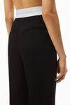 Alexander Wang black plissierte twillhose mit hohem bund