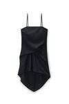 Alexander Wang black black wool mohair tucked hem dress